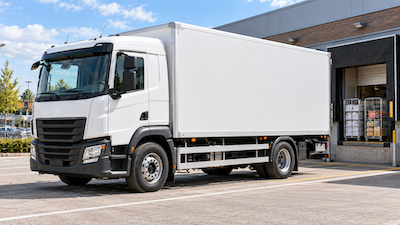 Witte-distributietruck-bij-supermarkt