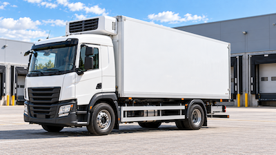 Witte-koeltruck-bij-distributiecentrum
